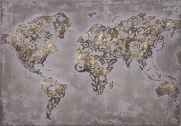 Struktur-Wandbild Goldene Welt
