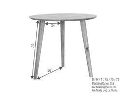 Tisch TI-0076 rund 75 cm